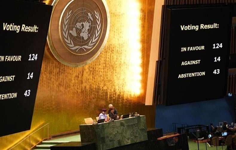 Palestina Menang Telak, 124 Negara Majelis Umum PBB Dukung Resolusi Israel Angkat Kaki