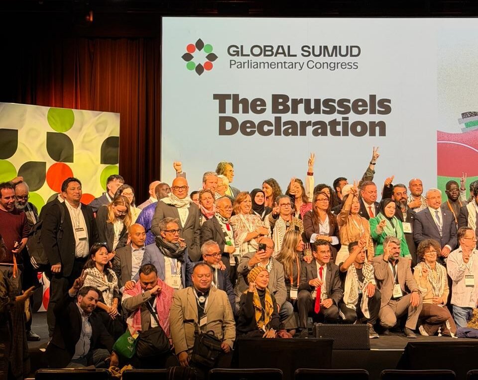 Global Sumud Parliamentary Congress di Brussel, Belgia.